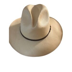 Wind‎ River by Bailey U-Rollit Straw Cowboy Hat Brown Band Mens Medium